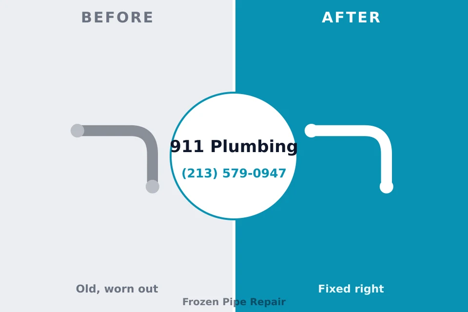 Before and after: plumbing repair East Newark, NJ